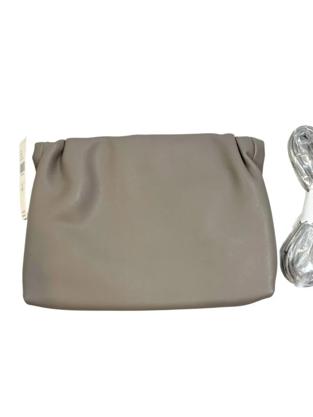 Anthropologie Cinched Faux Leather Clutch New $78